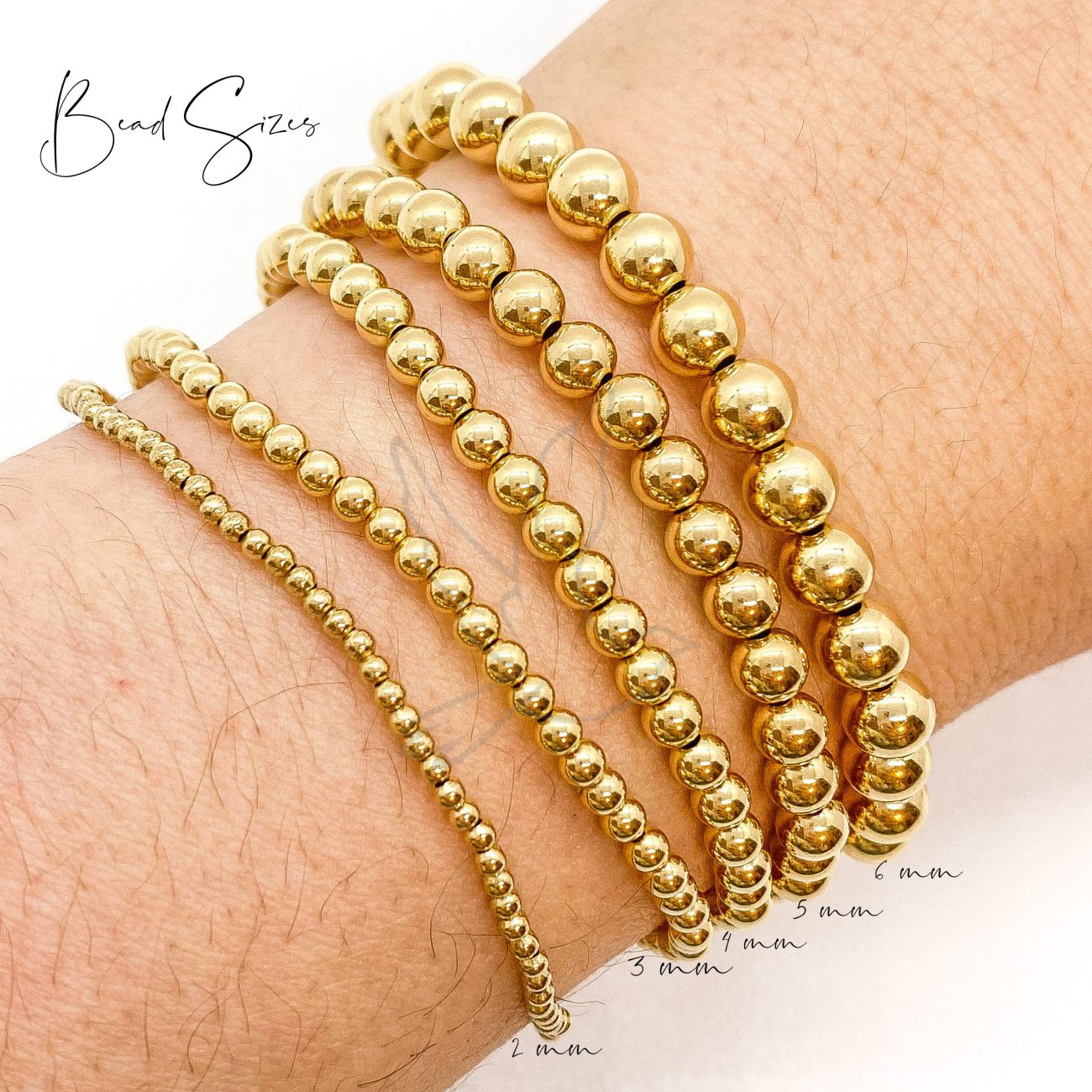 BRACELETS | GOLD FILLED JUST THE BEADS (SINGLES)