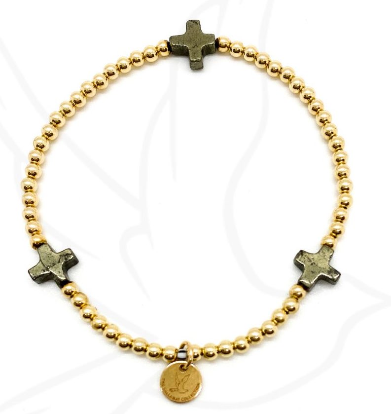 BRACELET | PYRITE CROSS