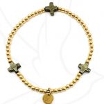 Pyrite Cross Bracelet