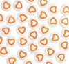 White Bead w/ Orange Outlined Heart